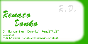 renato donko business card